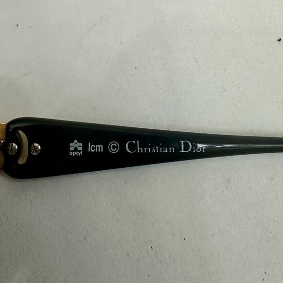 Vintage Christian Dior Black and Gold Sunglasses 2850 - Picture 8 of 8